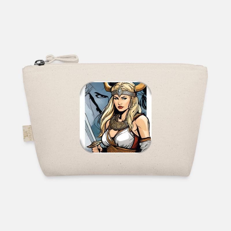 Stolze Wikingerin Germanin im Comic Style Bio-Täschchen