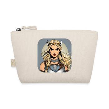 Proud Viking German woman in comic style - Organic Pouch - nature - Front
