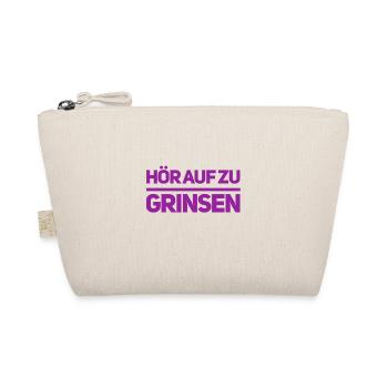stop das grinsen - Bio-Täschchen - Natur - Vorne