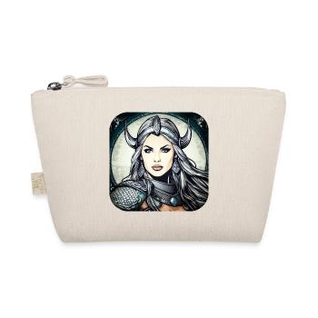 Proud Viking Germanin Shieldmaiden - Organic Pouch - nature - Front