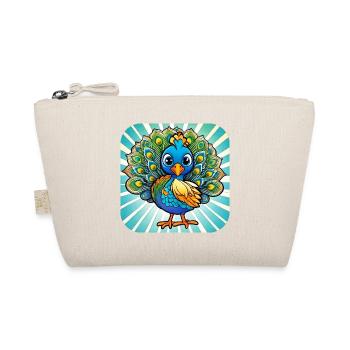 Cute Peacock I - Organic Pouch - nature - Front