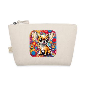 Cute little Chihuahua dog in comic style - Organic Pouch - nature - Front