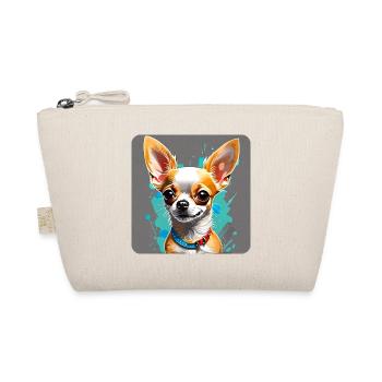 Cute little Chihuahua dog in comic style - Organic Pouch - nature - Front
