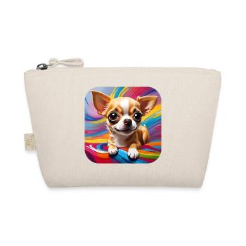 Cute little Chihuahua dog in comic style - Organic Pouch - nature - Front
