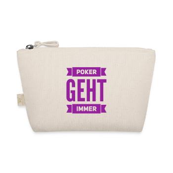 ich stehe auf Poker - Bio-Täschchen - Natur - Vorne