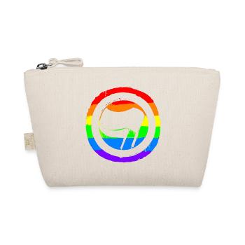 Rainbow Colorful Protest Antifa Links - Organic Pouch - nature - Front