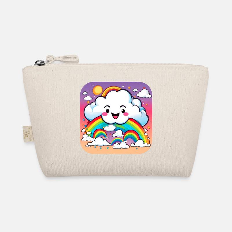 Nuage mignon avec arc-en-ciel Trousse biologique
