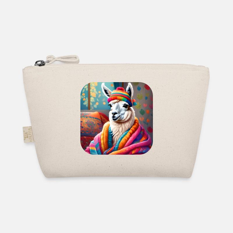 Cool Cozy Winter Llama Organic Pouch