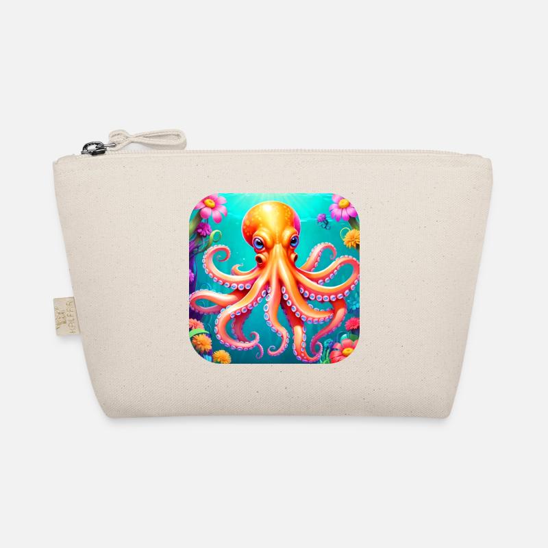 Cooler Oktopus II - Bio-Täschchen - Natur