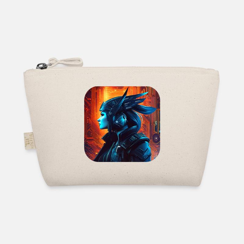 Stolze Cyberspace Wikingerin Bio-Täschchen