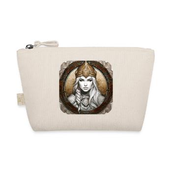 Proud Viking Germanin Shieldmaiden - Organic Pouch - nature - Front