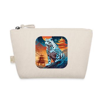Mystical Motif Mysterious Snow Leopard - Organic Pouch - nature - Front