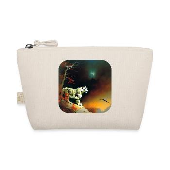 Mystical Motif Mysterious Snow Leopard - Organic Pouch - nature - Front