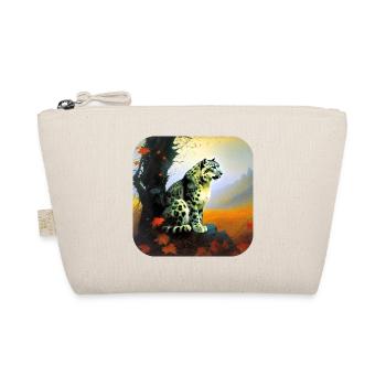 Mystical Motif Mysterious Snow Leopard - Organic Pouch - nature - Front