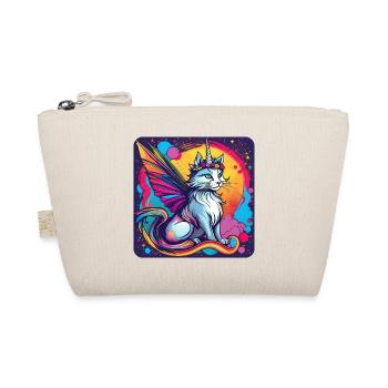 Chat licorne mignon avec des ailes de papillon - Trousse biologique - nature - Devant