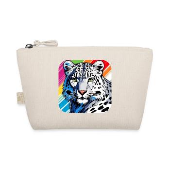 Mystical Motif Mysterious Snow Leopard - Organic Pouch - nature - Front