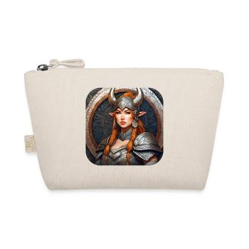 Proud Viking Germanin Shieldmaiden - Organic Pouch - nature - Front