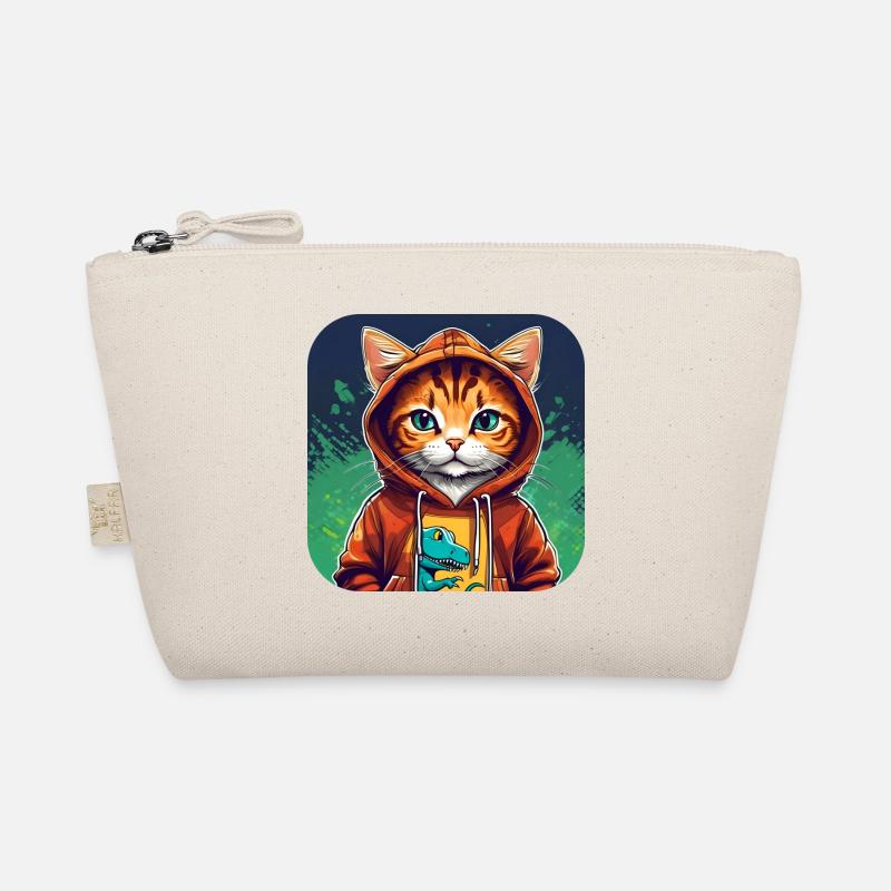 Cool Cat avec sweat à capuche - Trousse biologique - nature
