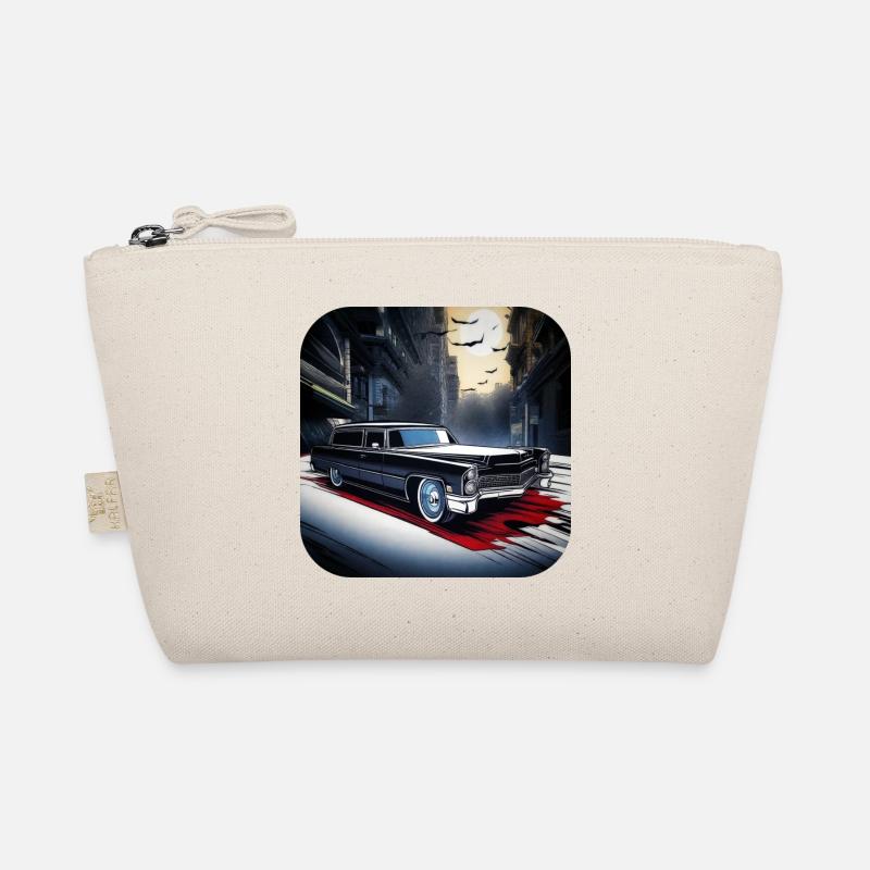 Cooler Oldtimer Leichenwagen - Bio-Täschchen - Natur