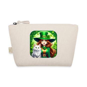Leprechaun de la Saint-Patrick avec chat - Trousse biologique - nature - Devant