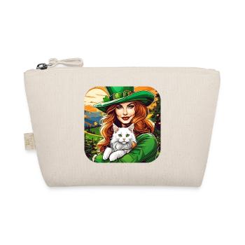 Leprechaun de la Saint-Patrick avec chat - Trousse biologique - nature - Devant