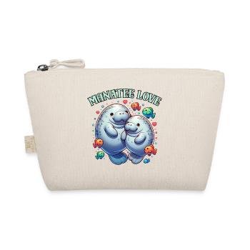 Manatees in love dugongs with colorful fish - Organic Pouch - nature - Front