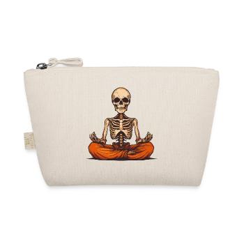 Skull Yogi Meditative Skeleton Art - Bio-Täschchen - Natur - Vorne