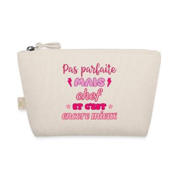 Pas parfaite mais chef,idée cadeau,cheffe,cuisine - Trousse biologique - nature - Devant
