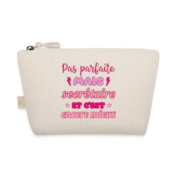 Pas parfaite mais secrétaire, idée cadeau collègue - Trousse biologique - nature - Devant