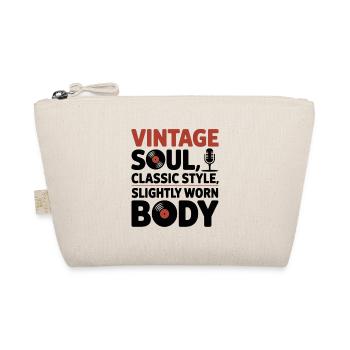 Vintage Soul Klassischer Stil Getragener Körper 50. Geburtstag - Bio-Täschchen - Natur - Vorne
