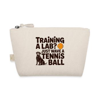 Labrador Training Tennis Ball Funny Dog - Organic Pouch - nature - Front