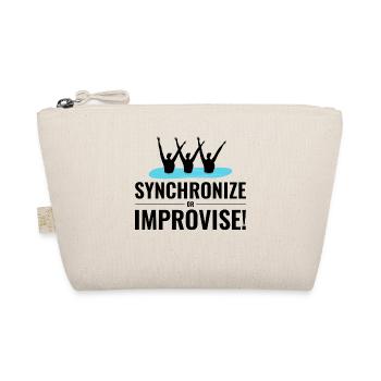 Synchronschwimmen Improvisieren Team Schwimmer Humor - Bio-Täschchen - Natur - Vorne