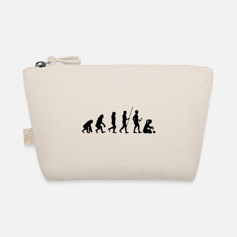Evolution Stricken Hobby Handarbeit Wolle Geschenk - Bio-Täschchen - Natur