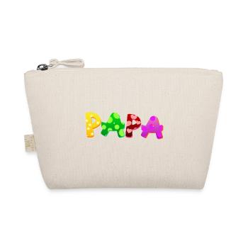Baby Eltern Kind Geschenk Sprüche Geburt Mama Papa - Bio-Täschchen - Natur - Vorne