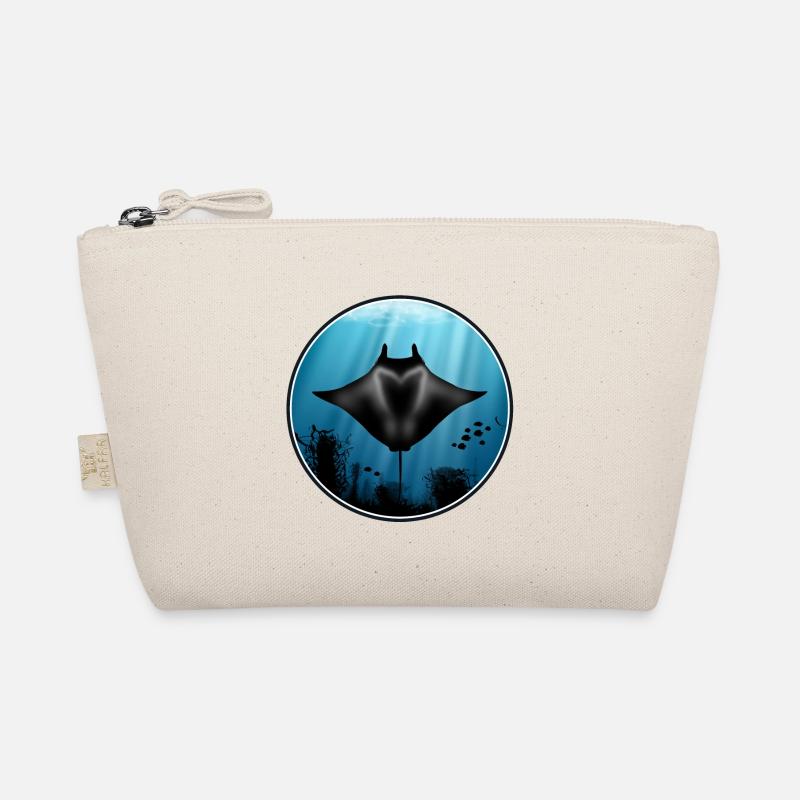 Manta rays and fish Organic Pouch
