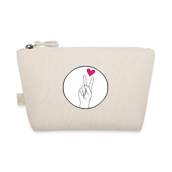 Main de paix avec coeur - Trousse biologique - nature - Devant