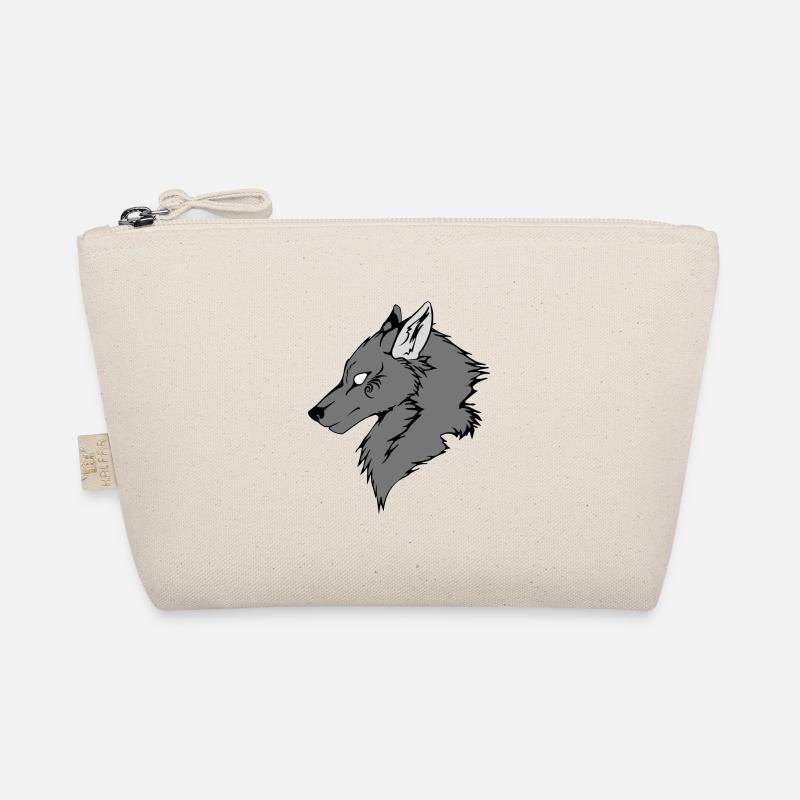 Grauer Wolf Bio-Täschchen