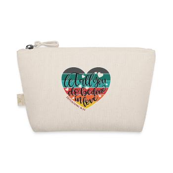 Christliches Design Lass alles, was du tust, in Liebe getan werden 2 - Bio-Täschchen - Natur - Vorne