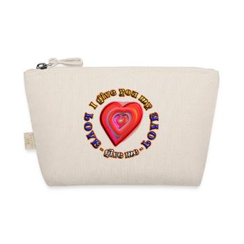I give you my hart / Love give me Love - Bio-Täschchen - Natur - Vorne