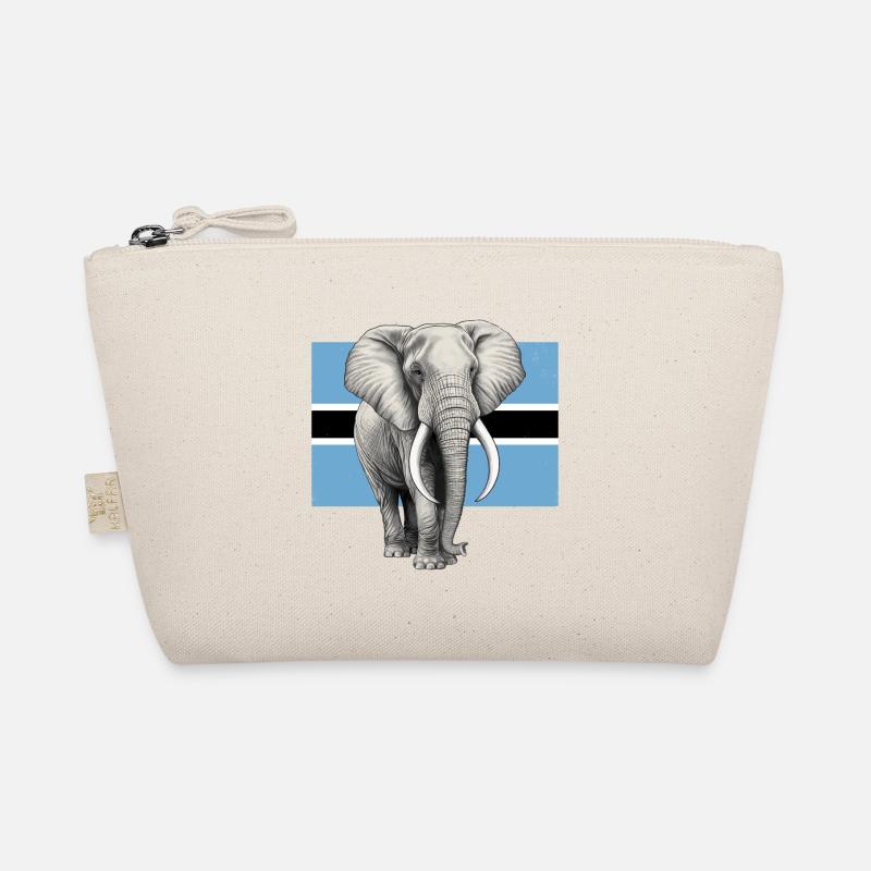 Elefant Flagge von Botswana Bio-Täschchen