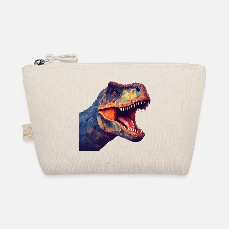 Dinosaurier T-Rex im Polygon-Stil Bio-Täschchen