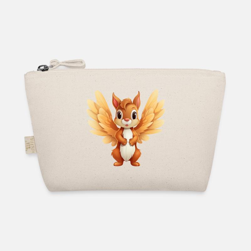 Squirrel Angel - Celestial Animal Design Organic Pouch