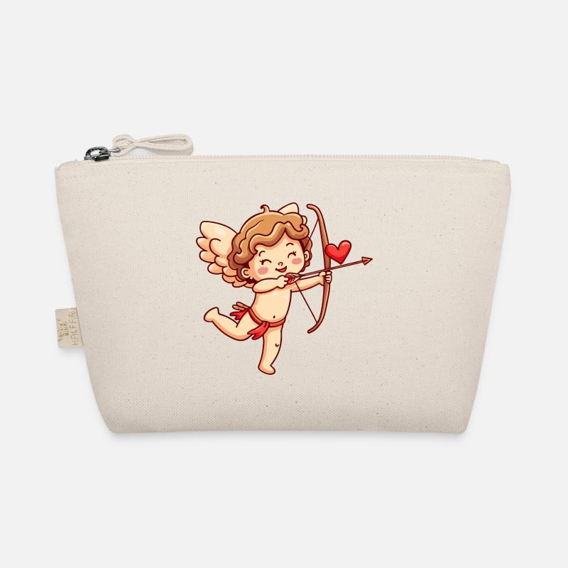 Engel Valentinstag Verliebt Cupid - Bio-Täschchen - Natur