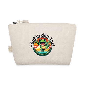 A cheerful frog that greets the day! - Organic Pouch - nature - Front
