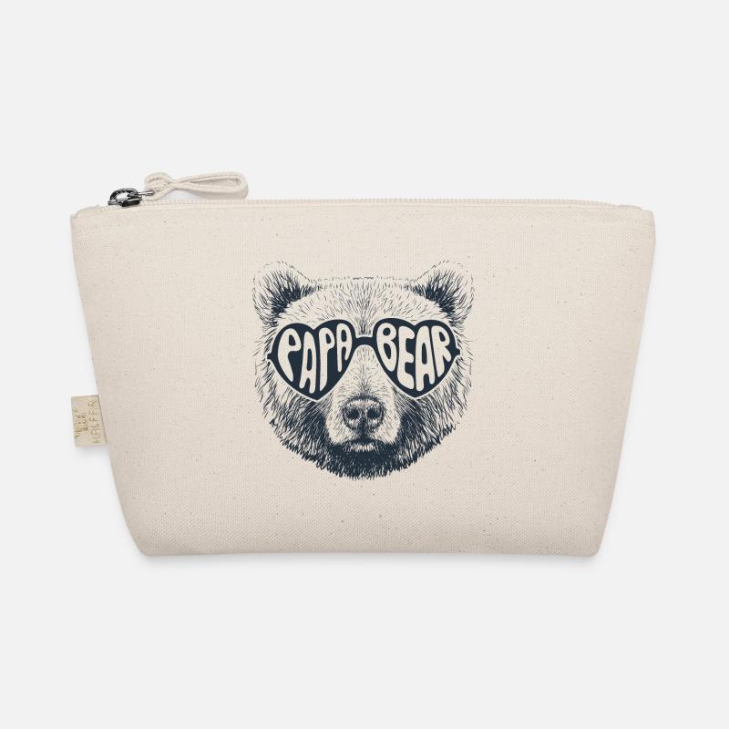 Bear dad - Organic Pouch - nature
