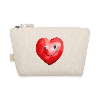 Cœur aquarelle - Trousse biologique - nature - Devant