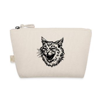 Katze Katzen Katzendame Katzenfreund Katzengesicht - Bio-Täschchen - Natur - Vorne