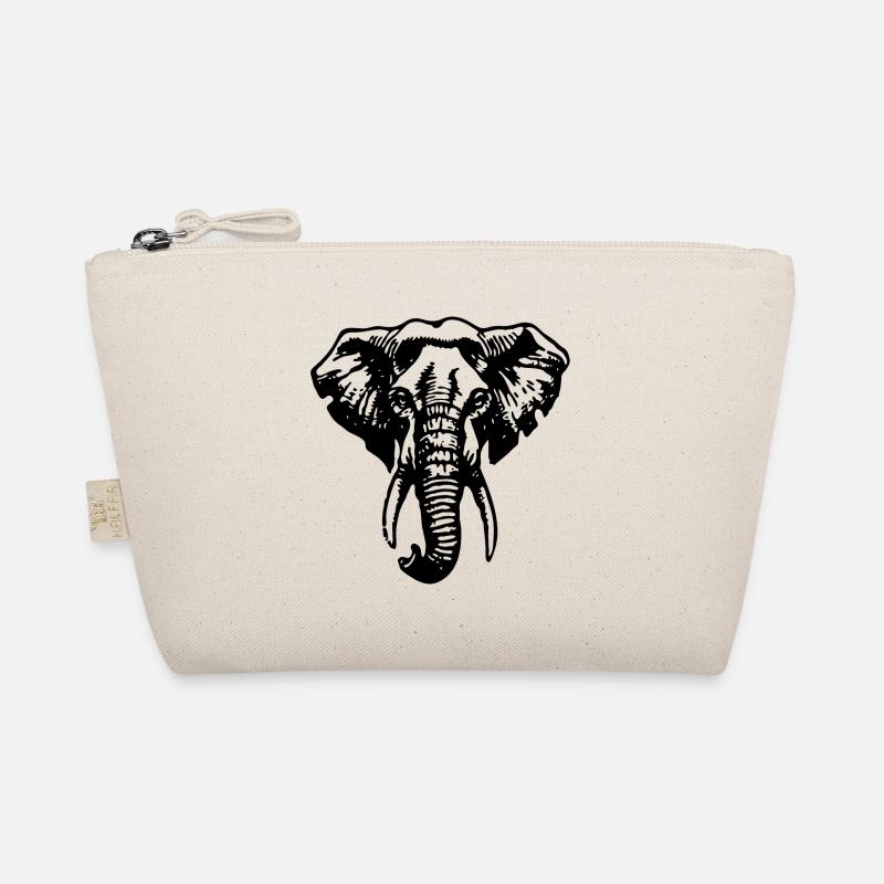 Elefant Elefanten - Bio-Täschchen - Natur
