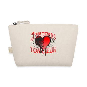 J'entends ton coeur - Bio-Täschchen - Natur - Vorne