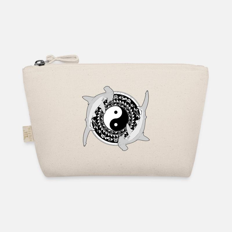 Yin Yang Hammerhaie - Bio-Täschchen - Natur